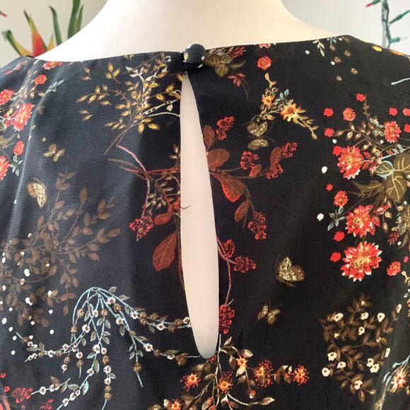 NEW Modcloth Embellished To Perfection Beaded Floral Dress in Black - Picture 10 of 15